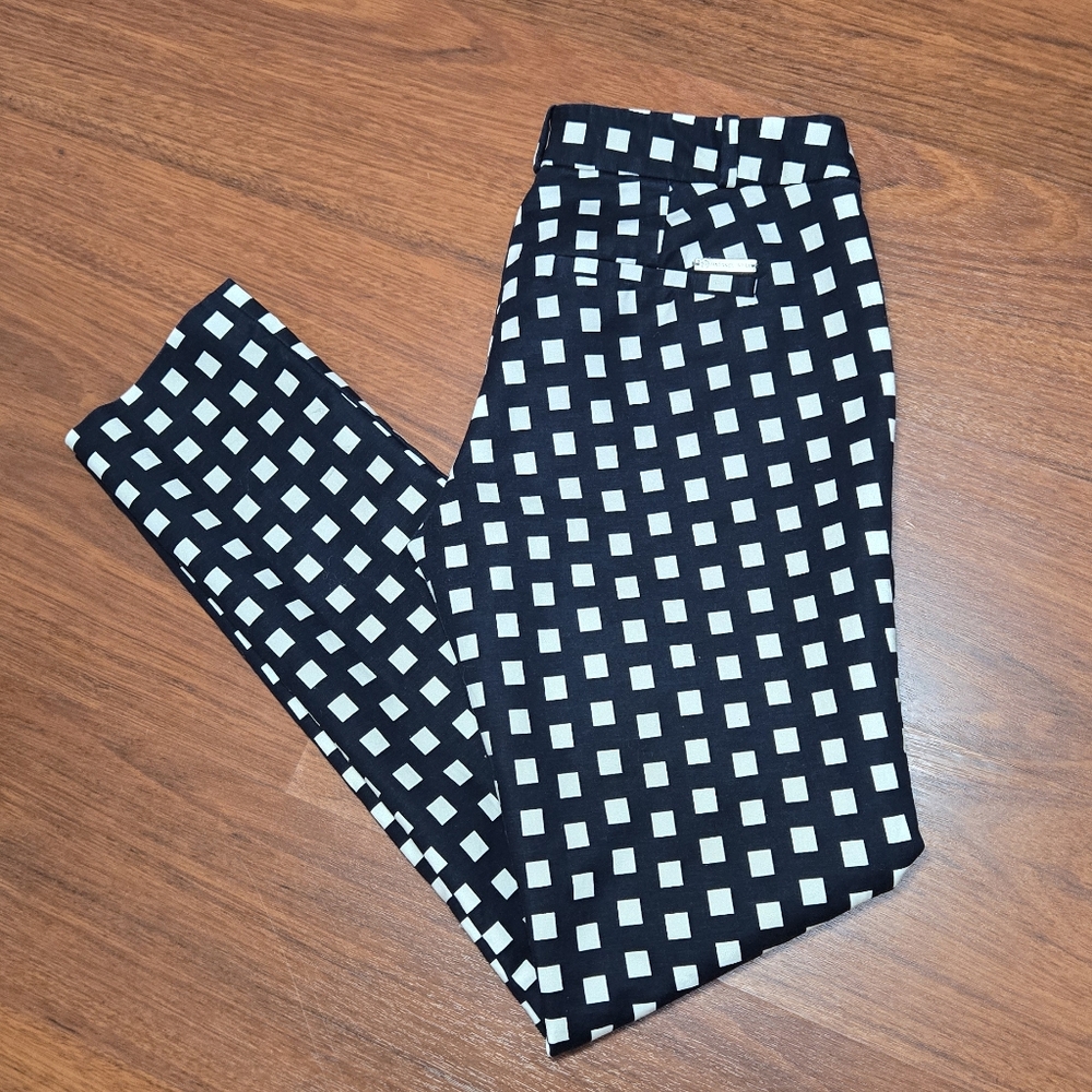 MICHAEL Michael Kors Checkered Low Rise Ankle Pants